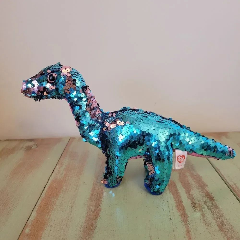 TY Tremor Sequin Dinosaur Plush - Same type to fly through Space - Picture 11 of 16
